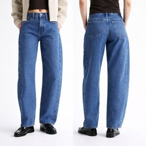 Abercrombie & Fitch Mid Rise Barrel Jeans 27 / 4 Short